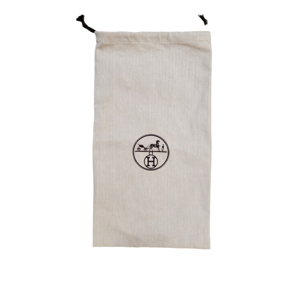 Hermes Beige Herringbone‎ Tweed Canvas Dust Bag